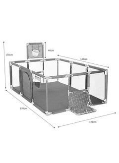 Occuwzz Children's Fence Infant Safety Activity Center Play Area Large Baby Play Pen with Basketball Hoop for Babies  - Image 2