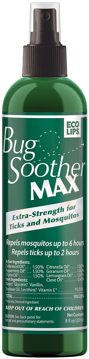 Bug Soother MAX - Natural Gnat, Tick, and Mosquito Repellent, 8 fl oz Bug Spray Deterrent - DEET-Free Safe for Adults and The Environment - Made in USA - Image 1