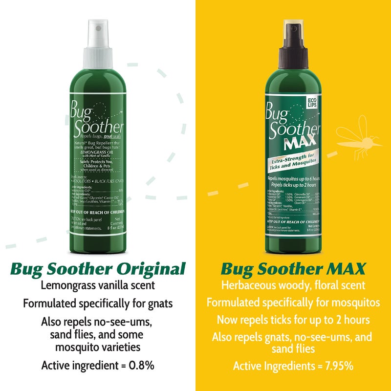 Bug Soother MAX - Natural Gnat, Tick, and Mosquito Repellent, 8 fl oz Bug Spray Deterrent - DEET-Free Safe for Adults and The Environment - Made in USA - Image 2