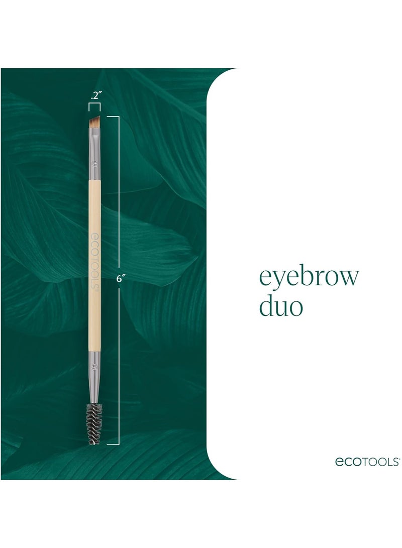إيكوتولز فرشاة الحواجب المزدوجة من إيكو تولز، لتهذيب وتشكيل وملء الحواجب، متعددة الاستخدامات لجل الحواجب والبودرة والكريم، فرشاة حواجب مزدوجة الأطراف وفرشاة بزاوية، صديقة للبيئة، خالية من القسوة، ونباتية، عدد 1 - Image 5