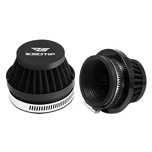 ZSDTRP 2PCS Motorcycle 48MM Air Intake Filter Universal Carburetor Air Filter Cleaner for Dirt Pit ATV SSR TTR Bike Breather Filter Fit for Many Different Carburetors (Black 48MM) - Image 1