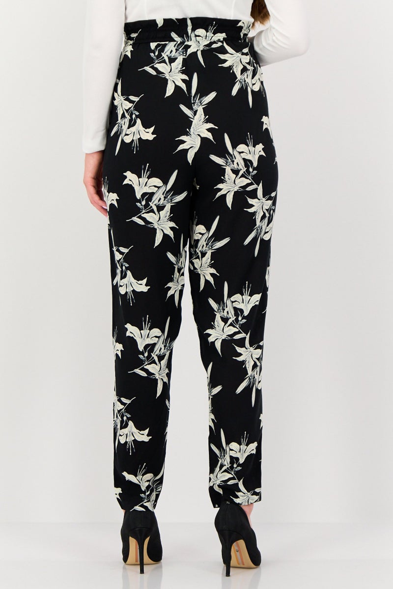 DOROTHY PERKINS Women Regular Fit Floral Pattern Palazzo Pants, Multicolor - Image 3