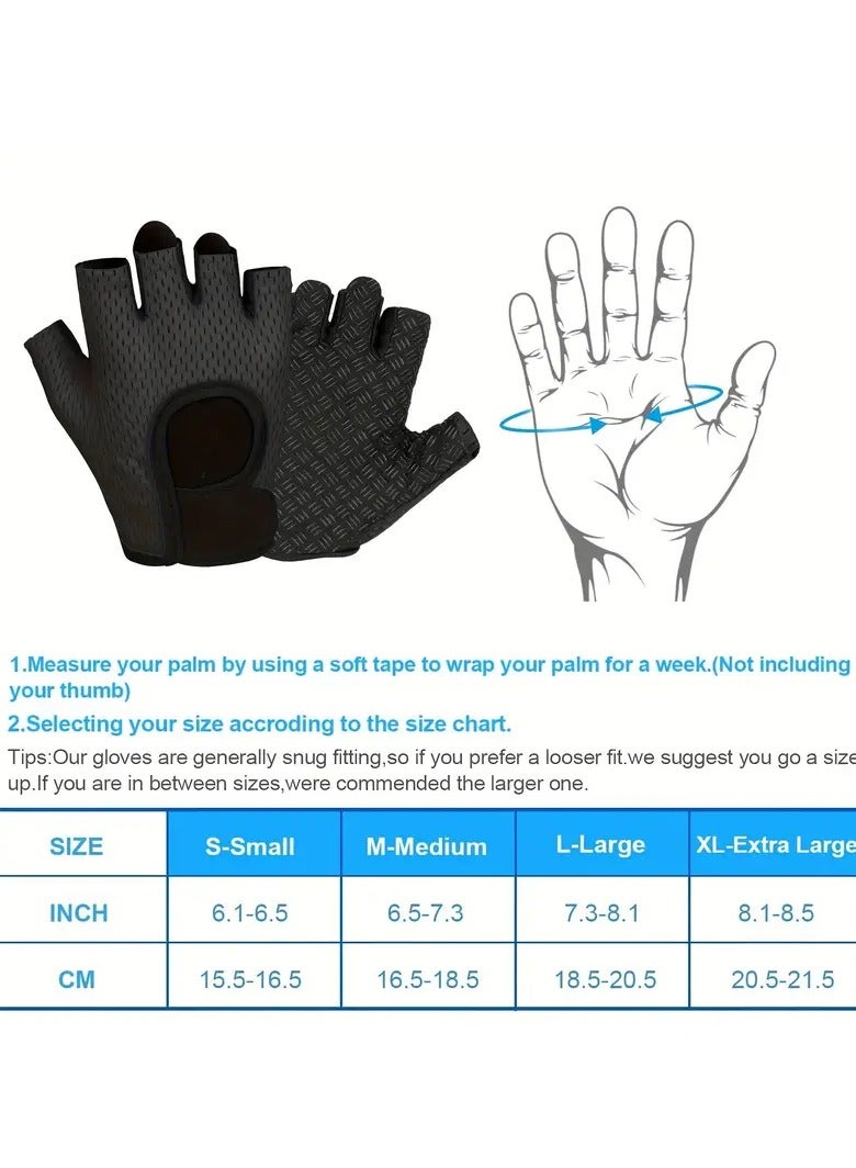 Goolsky Lightweight Breathable Fitness Gloves - Full Palm Protection for Weightlifting, Gym Training & Cycling - Black（L） - Image 3
