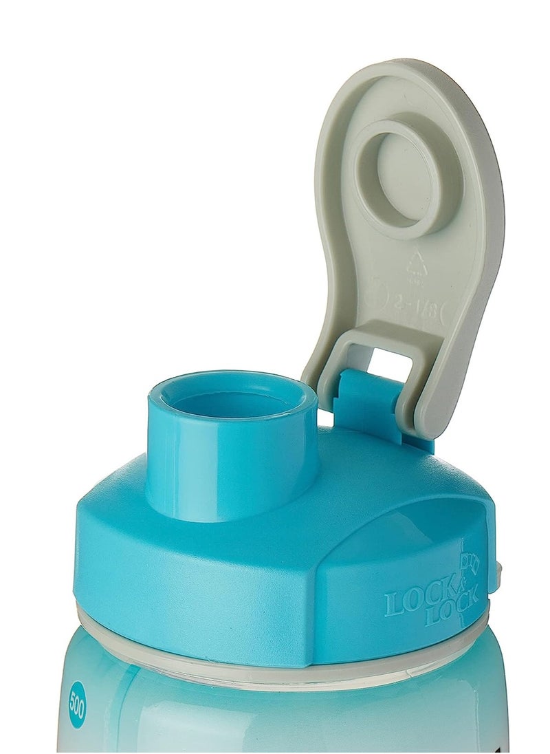 LOCK & LOCK LocknLock 500ml Color Sports Handy Bottle - Blue, Collapsible, Lightweight, with Wrist Strap and Quick-Access Top  - Image 3
