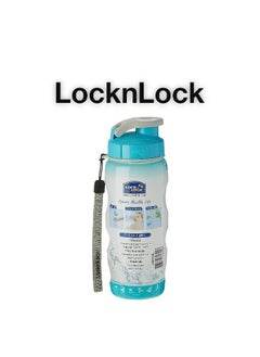 LOCK & LOCK LocknLock 500ml Color Sports Handy Bottle - Blue, Collapsible, Lightweight, with Wrist Strap and Quick-Access Top  - Image 1