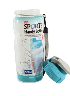 LOCK & LOCK LocknLock 500ml Color Sports Handy Bottle - Blue, Collapsible, Lightweight, with Wrist Strap and Quick-Access Top  - Image 3