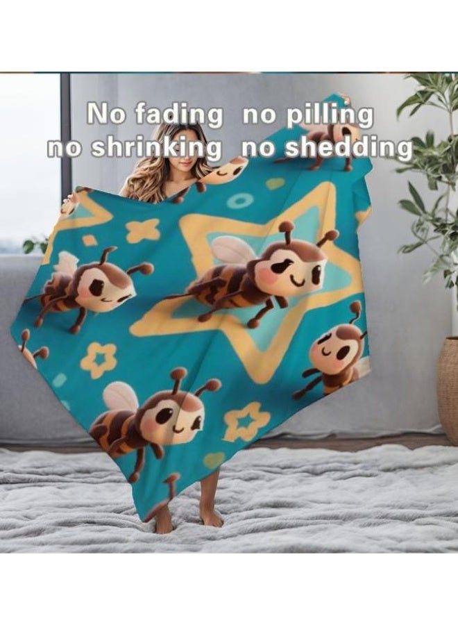 general Baby and children's cartoon flannel thin blanket (warm and comfortable, suitable for sleep, game use) 70cm*100cm - Image 3