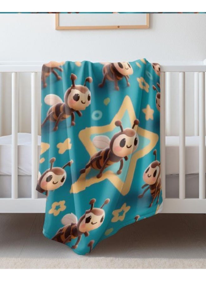 general Baby and children's cartoon flannel thin blanket (warm and comfortable, suitable for sleep, game use) 70cm*100cm - Image 1