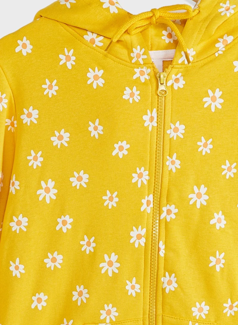 Pinata Girls All Over Sunflower Print Hoodie