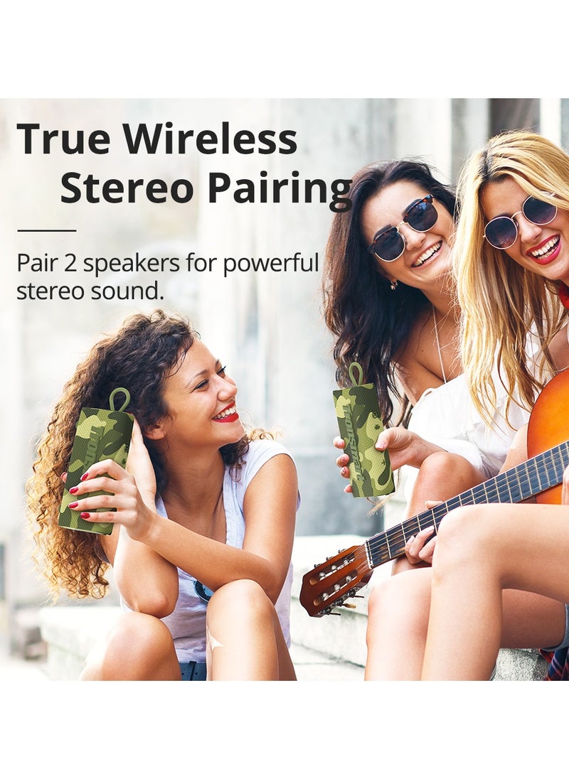 Tronsmart - Tronsmart Trip Portable Bluetooth Speaker, Wireless Waterproof Speaker with 10W Output, Bluetooth 5.3, IPX7 Waterproof, 20H Playtime, Built-in Mic (Camo) - Image 1