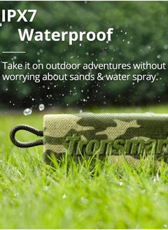 Tronsmart Tronsmart Trip Portable Bluetooth Speaker, Wireless Waterproof Speaker with 10W Output, Bluetooth 5.3, IPX7 Waterproof, 20H Playtime, Built-in Mic (Camo)  - Image 4