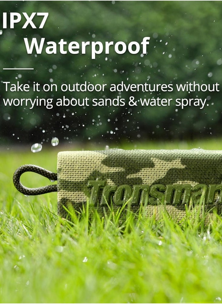 Tronsmart - Tronsmart Trip Portable Bluetooth Speaker, Wireless Waterproof Speaker with 10W Output, Bluetooth 5.3, IPX7 Waterproof, 20H Playtime, Built-in Mic (Camo) - Image 1