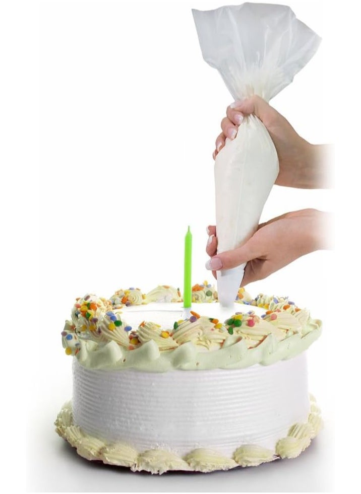 Metaltex Metaltex Icing Bags 20pcs  Cake Decorating Icing Bags Disposable Icing Piping Bags For Cake Cookie Desserts Cupcakes Decoration White Bag  - Image 1