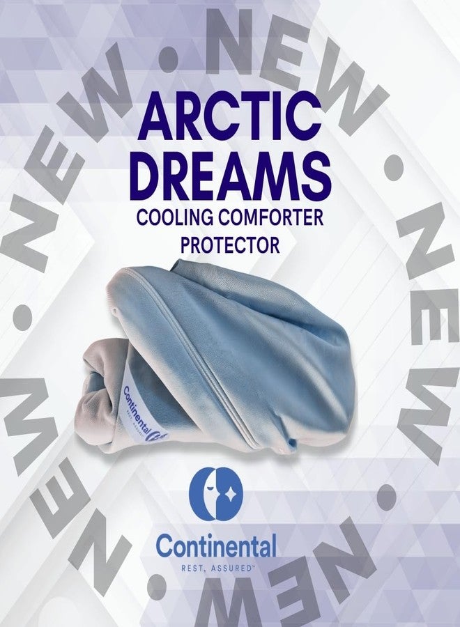 Continental Bedding Arctic Dreams Cooling Duvet Protector with Zipper Closure by Continental Bedding - Breathable Polyester/Nylon Fabric Comforter Cover - California King Size 108 Inch x 96 Inch - Image 5