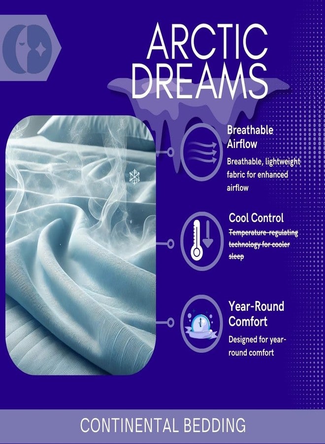 Continental Bedding Arctic Dreams Cooling Duvet Protector with Zipper Closure by Continental Bedding - Breathable Polyester/Nylon Fabric Comforter Cover - California King Size 108 Inch x 96 Inch - Image 3