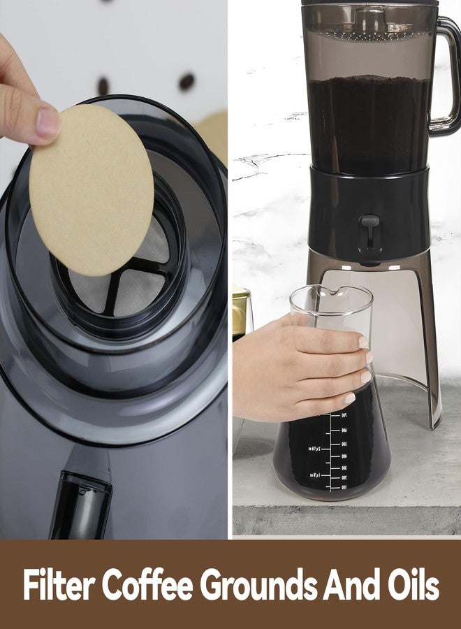 brikinte Paper Coffee Filters Compatible with OXO Cold Brew Coffee Maker, 500 Pcs Disposable Brown Filter Paper for OXO 32 Ounce ＆ Compact Cold Brew Maker - Image 5
