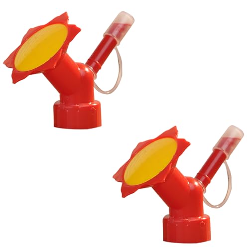 Nurturing Green® Dual Head Bottle Sprinkler & Nozzle for Watering Plants | Reusable Gardening Tool (Color: Red | Pack of 2) [Pls. Note: Plants are not Included] - Image 1