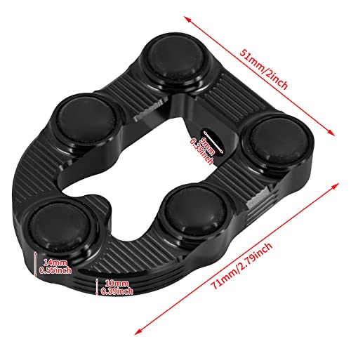HDBUBALUS Motorcycle Shifter Peg Anti-Skid Shift Peg Fit for Harley Touring Dyna Sportster 883 1200 Softail Street Road Glide 1984-2025 Black - Image 4