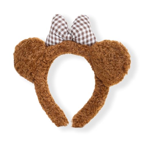 Radhu & Kabby Teddy Bear Hair Band for Girls Kids | Cute Girls Hair Accessories | Teddy Ears Head band with Checkered Bow | Hairbands For Kids Girl | Kids hair Accessories, Fun Hair Bands - Image 3