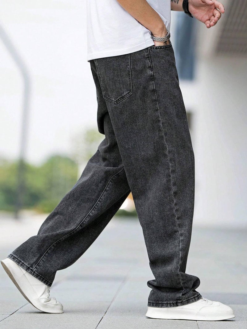 JVX Jeans for Men || Men Jeans || Looses Fit DenimJeans || BaggyJeans (NJJ-04) (in, Numeric, 32, Black) - Image 2
