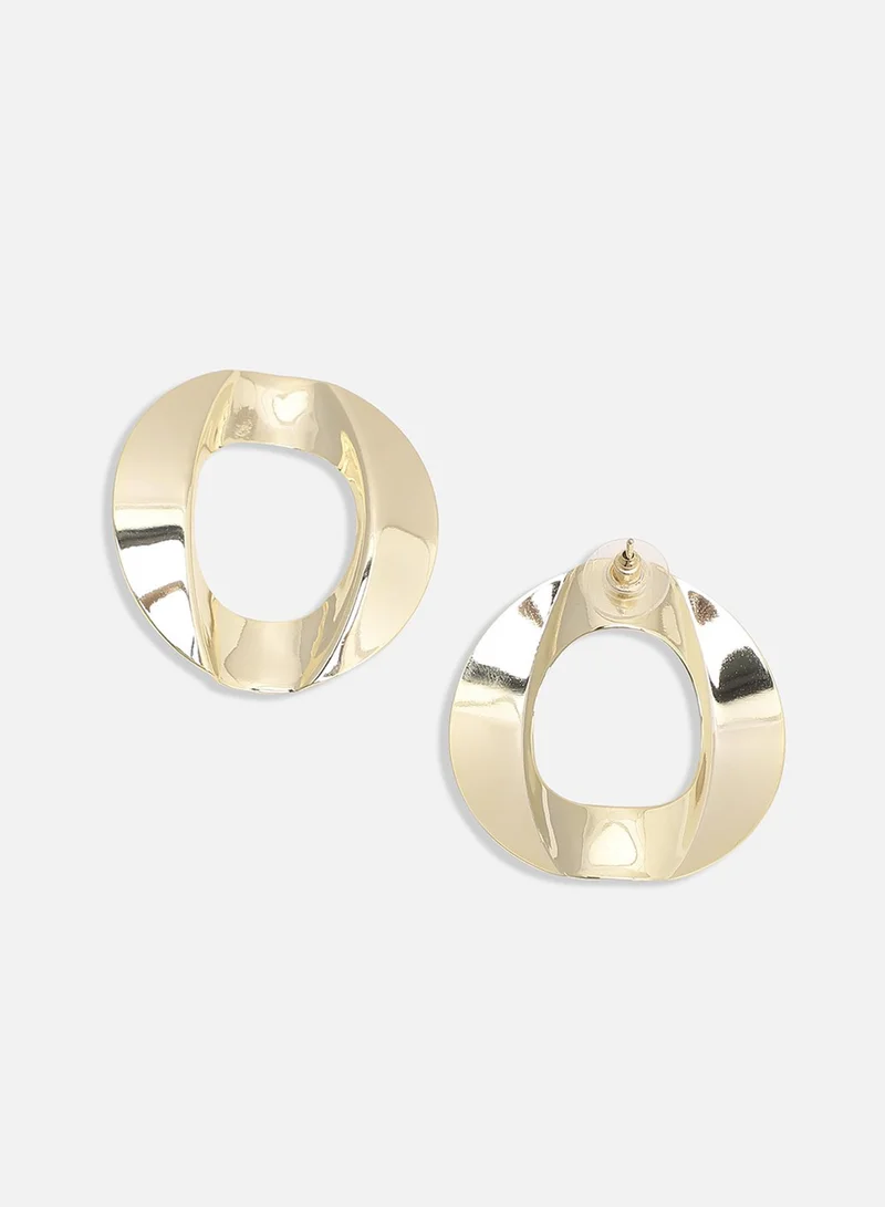 SOHI Twisted Circular Artificial Drop Earring Jewellery