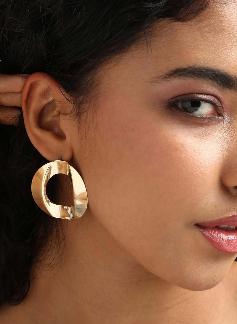 SOHI Twisted Circular Artificial Drop Earring Jewellery - Image 1