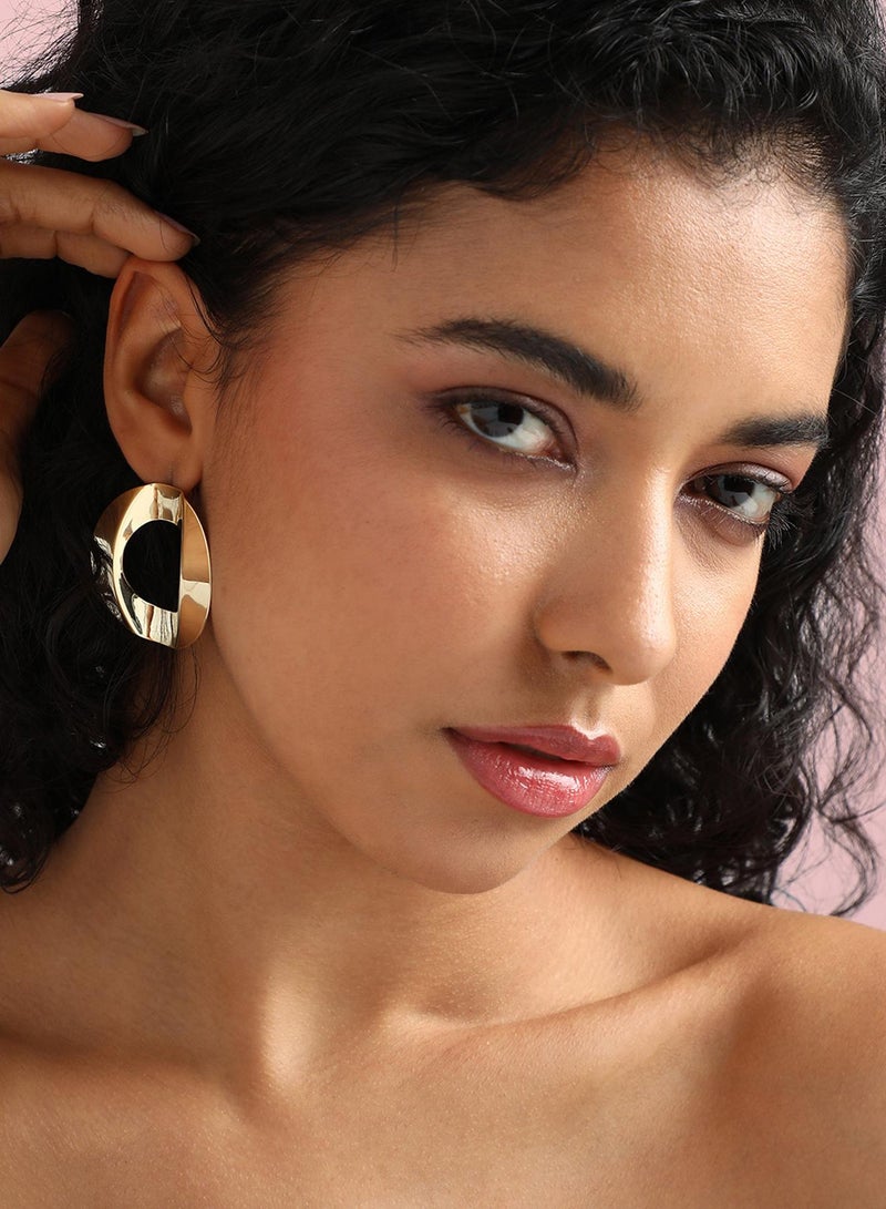 SOHI Twisted Circular Artificial Drop Earring Jewellery - Image 3