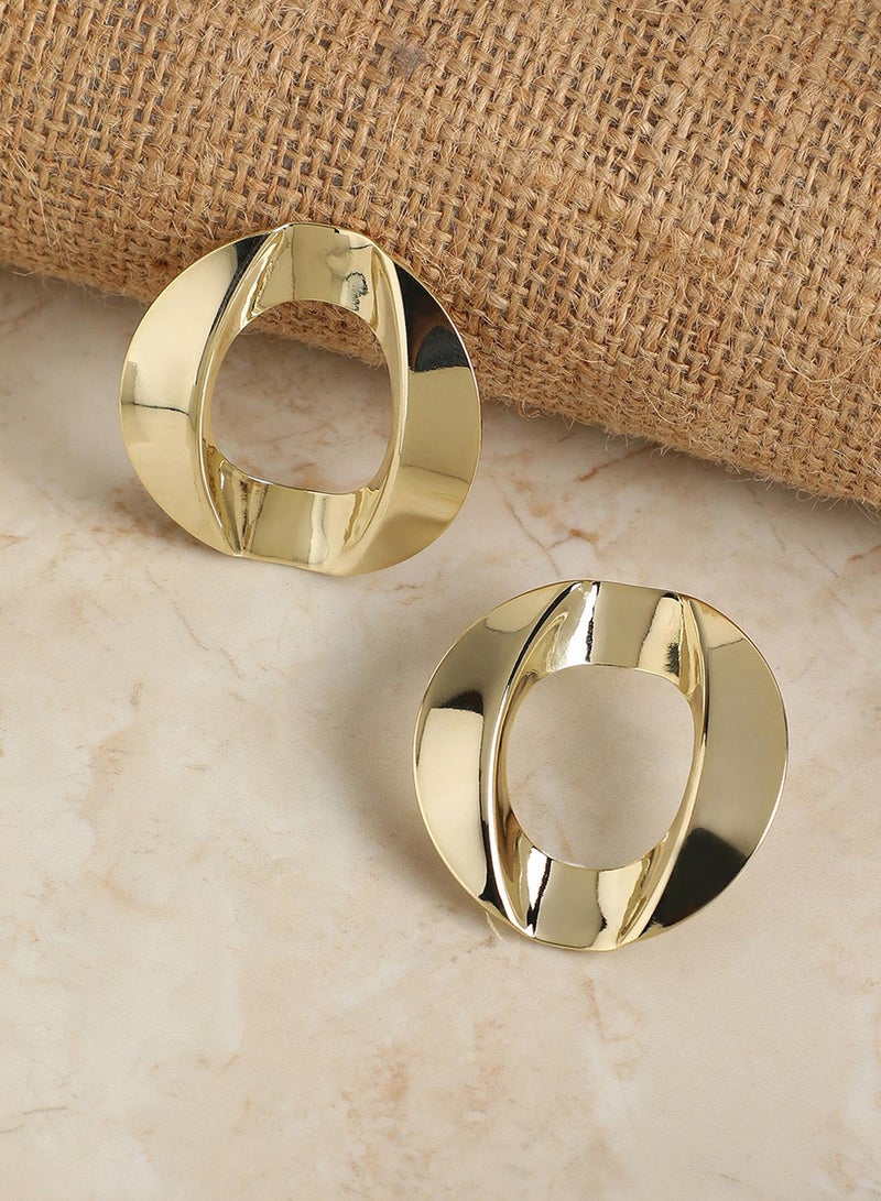 SOHI Twisted Circular Artificial Drop Earring Jewellery - Image 4