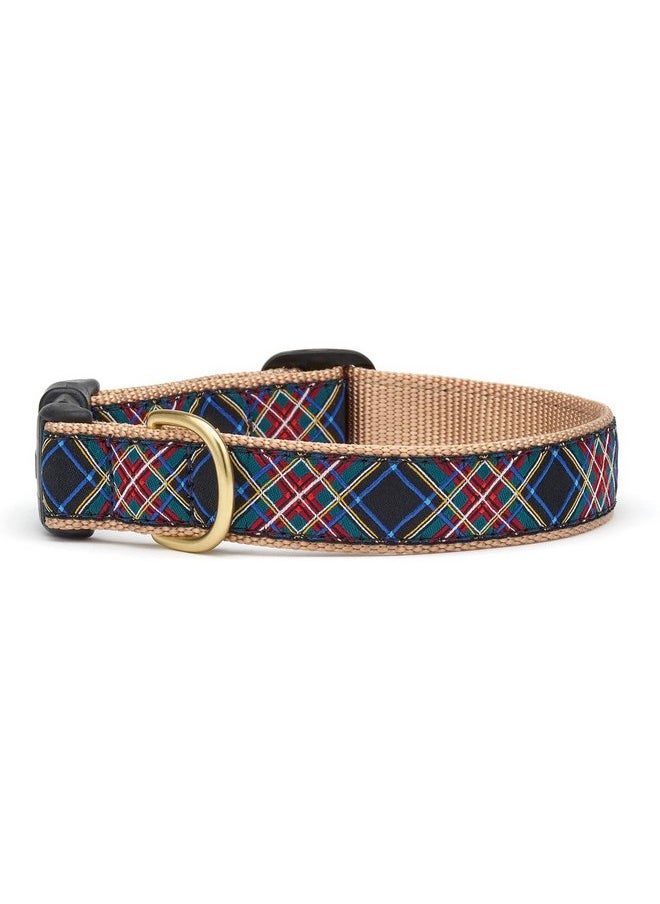 Up Country Up Country Black Tartan Pattern Dog Collar or Leash (Dog Collar, 5/8 inch Width, Small (9 to 15 inches))  - Image 1
