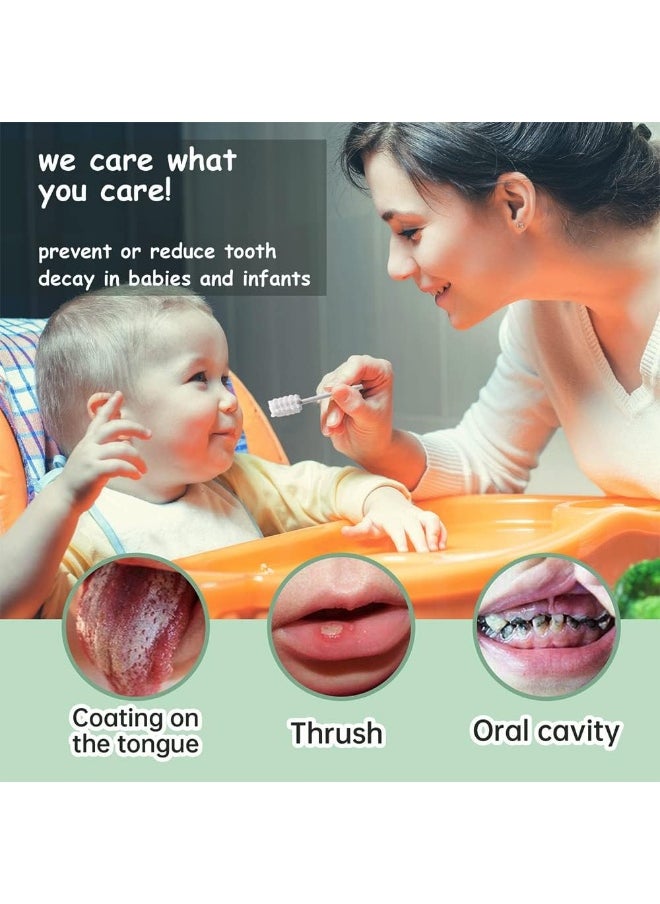 Mumoo Bear - Mumoo Bear Baby Tongue Cleaner, Baby Toothbrush, Toothbrush Infant Upgrade Gum Cleaner with Paper Handle for Babies Soft Gauze for 0-36 Month Baby [60-Pack] - Image 1