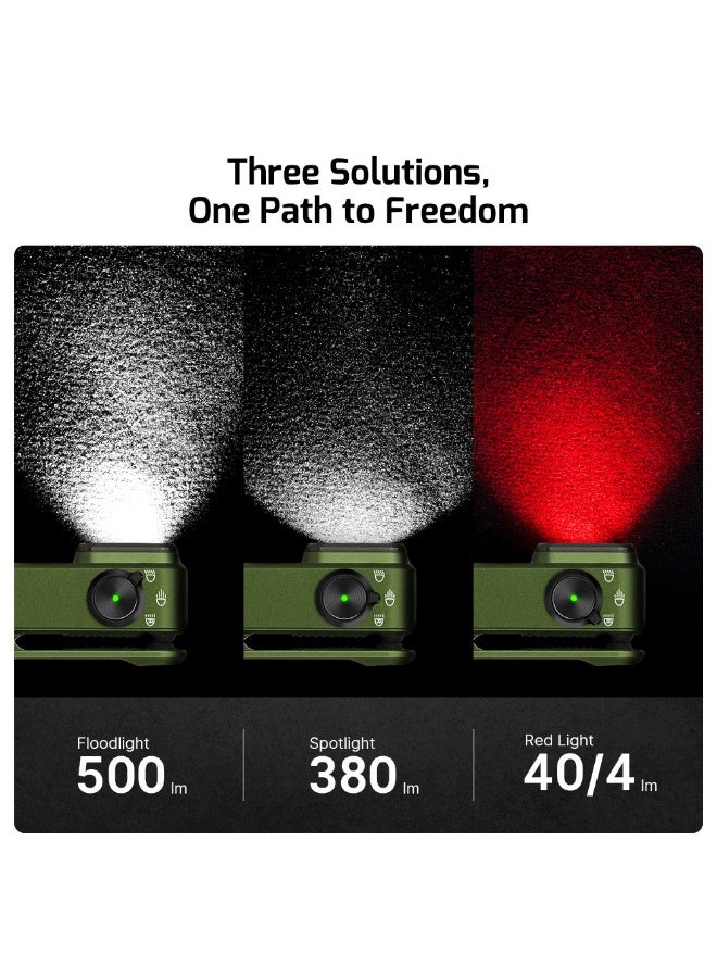 أولايت مصباح يدوي Olight Oclip Pro بقوة 500 لومن، ضوء قابل لإعادة الشحن للحمل اليومي، ضوء مشبك بمدى 120 متر، ضوء عمل USB-C للحمل اليومي، العمل، السلامة - Image 5