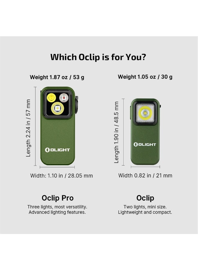 أولايت مصباح يدوي Olight Oclip Pro بقوة 500 لومن، ضوء قابل لإعادة الشحن للحمل اليومي، ضوء مشبك بمدى 120 متر، ضوء عمل USB-C للحمل اليومي، العمل، السلامة - Image 4