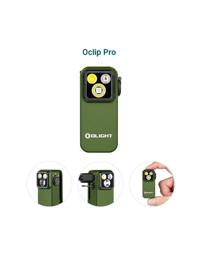 أولايت مصباح يدوي Olight Oclip Pro بقوة 500 لومن، ضوء قابل لإعادة الشحن للحمل اليومي، ضوء مشبك بمدى 120 متر، ضوء عمل USB-C للحمل اليومي، العمل، السلامة - Image 1