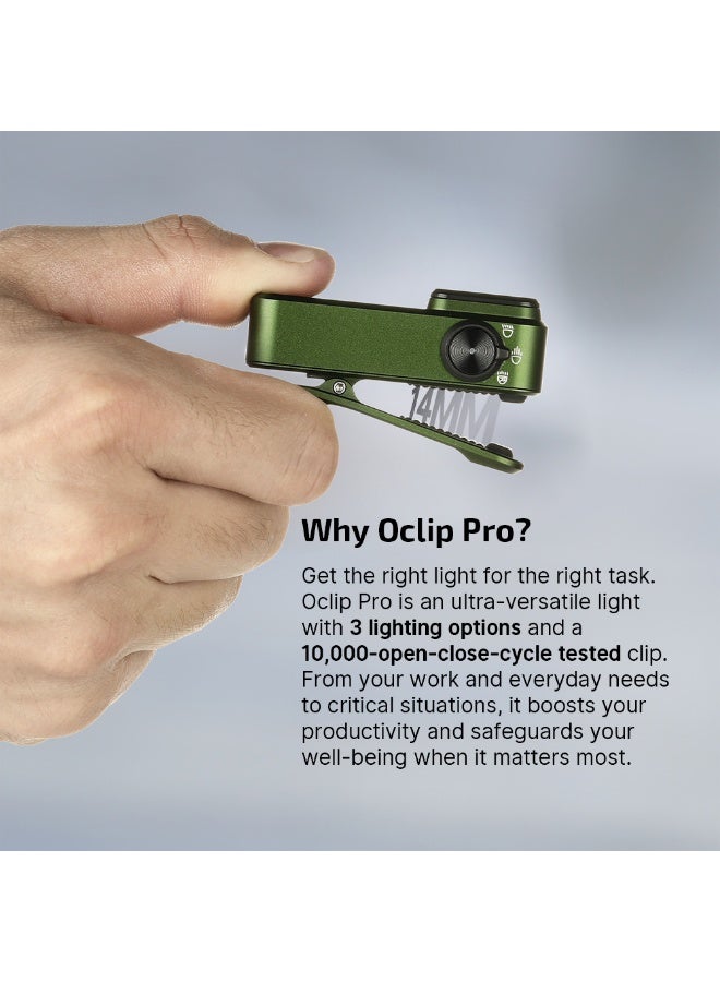 أولايت مصباح يدوي Olight Oclip Pro بقوة 500 لومن، ضوء قابل لإعادة الشحن للحمل اليومي، ضوء مشبك بمدى 120 متر، ضوء عمل USB-C للحمل اليومي، العمل، السلامة - Image 2