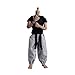 Fremego 112 Scale Male ClothesMens Tight Short Sleeves Pant Warrior Combat Suit Sport Clothing for 6inch Action Figure Body Black TopsBlack BeltWhite Pant - Image 2