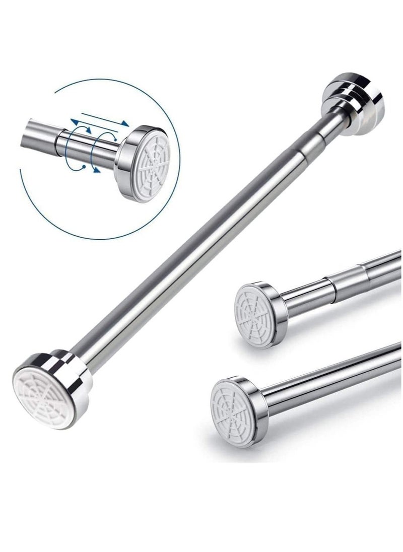 Rubik - Shower Curtain Rod Adjustable 65cm to 115cm Extendable Length Telescopic Tension Bar No Drill Type for Bathroom Shower Bathtub (65cm to 115cm) - Image 1