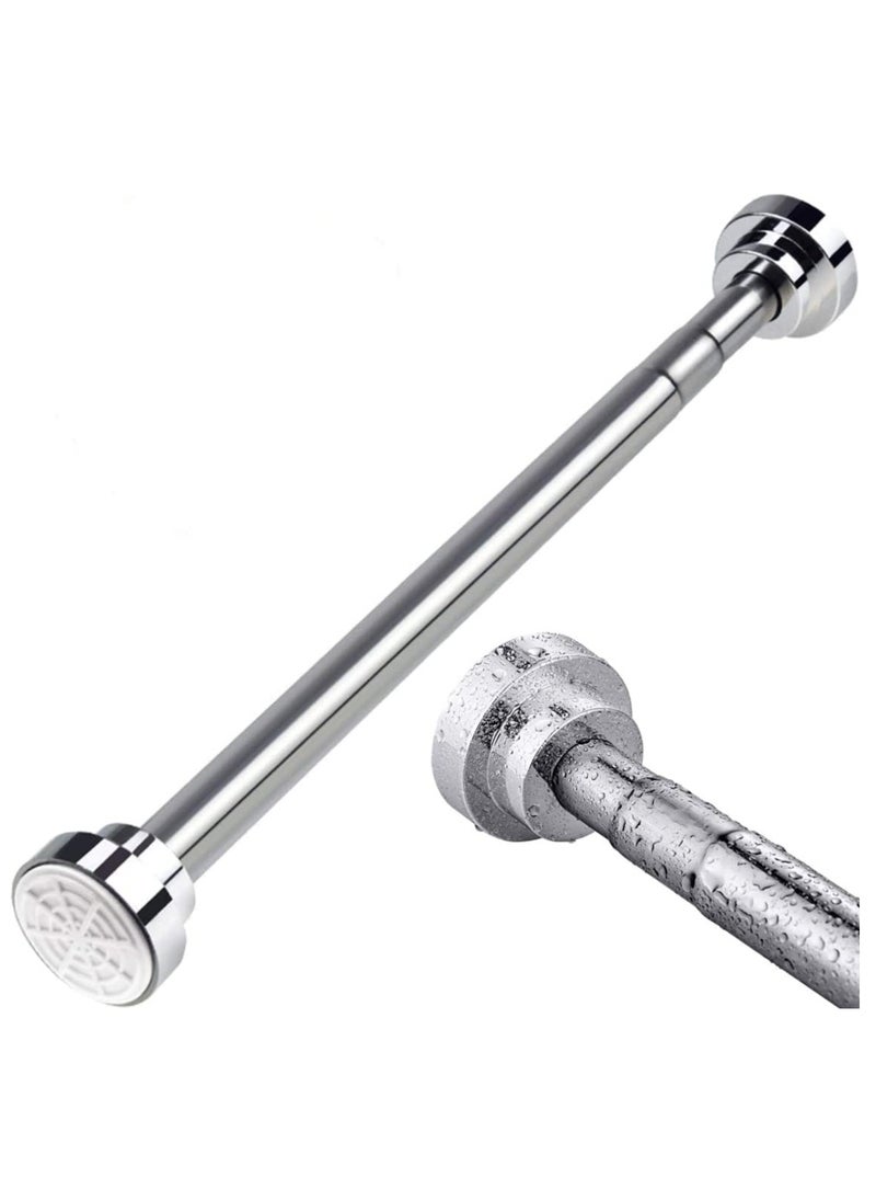 Rubik - Shower Curtain Rod Adjustable 65cm to 115cm Extendable Length Telescopic Tension Bar No Drill Type for Bathroom Shower Bathtub (65cm to 115cm) - Image 1