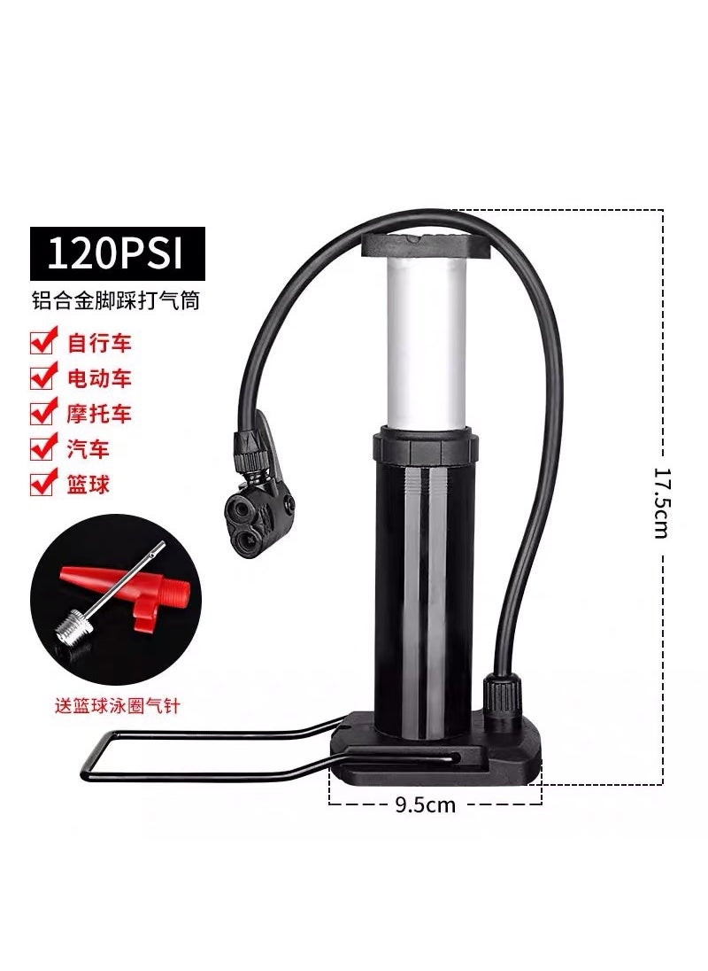 Generic - Mountain Bike Portable Mini Pump High-Pressure Basketball5522 air cylinder (without barometer) Black 5522 air cylinder (without barometer) Black - Image 1