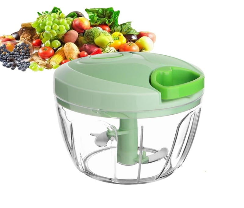 QDGMXIV Vegetable Chopper Manual Food Processor, Veggie Chopper Cutter for Salad Garlic Nut Onion - Image 1