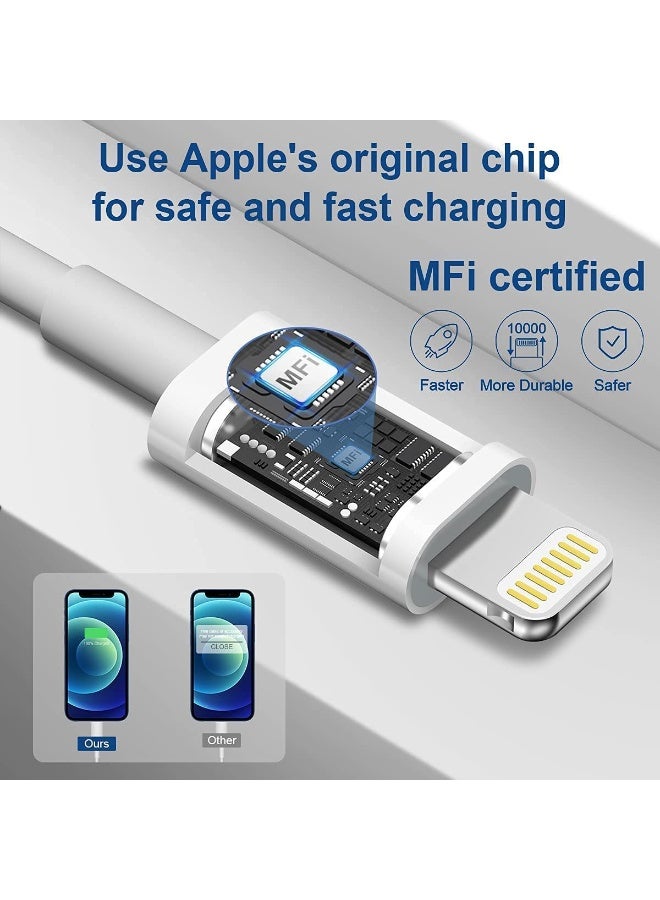 MUNTAQI Fast Charging & Hi-Speed Sync Cord for iPhone 14/13/12/11 Pro Max, XR, XS, X, 8, 7, 6, Plus, SE, iPad – Durable Braided USB to Lightning Charger Cable - Image 4