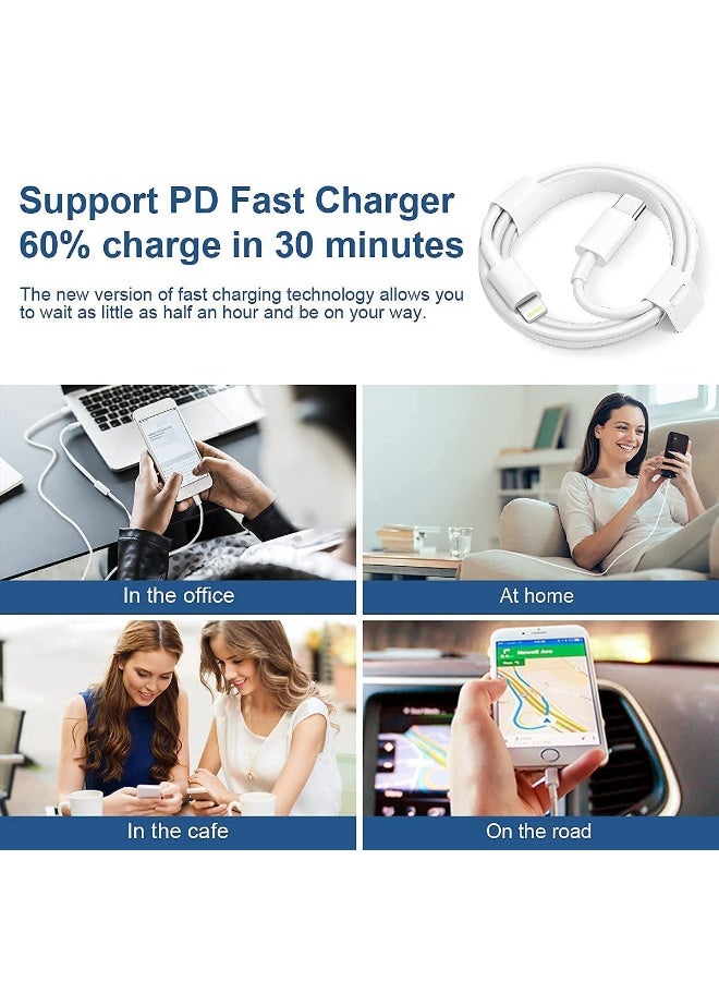 MUNTAQI Fast Charging & Hi-Speed Sync Cord for iPhone 14/13/12/11 Pro Max, XR, XS, X, 8, 7, 6, Plus, SE, iPad – Durable Braided USB to Lightning Charger Cable - Image 3