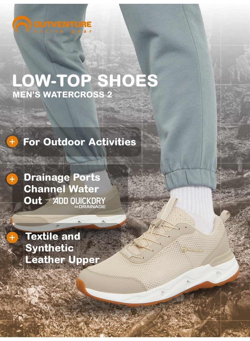 Outventure Watercross Men's Sneakers – Beige Lightweight Hybrid Outdoor Shoes with Quick-Dry Mesh and High-Traction Sole - Image 2