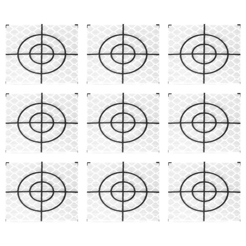 Kopinma Kopinma 100 Pieces Reflective Target Mark Reflective Film Reflex Target Plate Prism Measurement Sheet Reflex Tyre Target Total Station Tunnel Survey 40 x 40 mm - Image 1