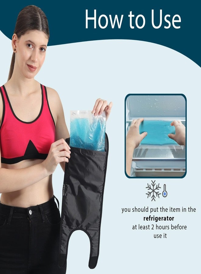 SandPuppy ElbowCool - كمادة ثلج قابلة لإعادة الاستخدام للمرفق لعلاج التهاب الأوتار ومرفق التنس، كمادة ثلج ضاغطة باردة تدوم طويلاً، لتخفيف الألم الناتج عن التهاب المفاصل والإصابات والتورم وذراع لاعبي الغولف. - Image 2