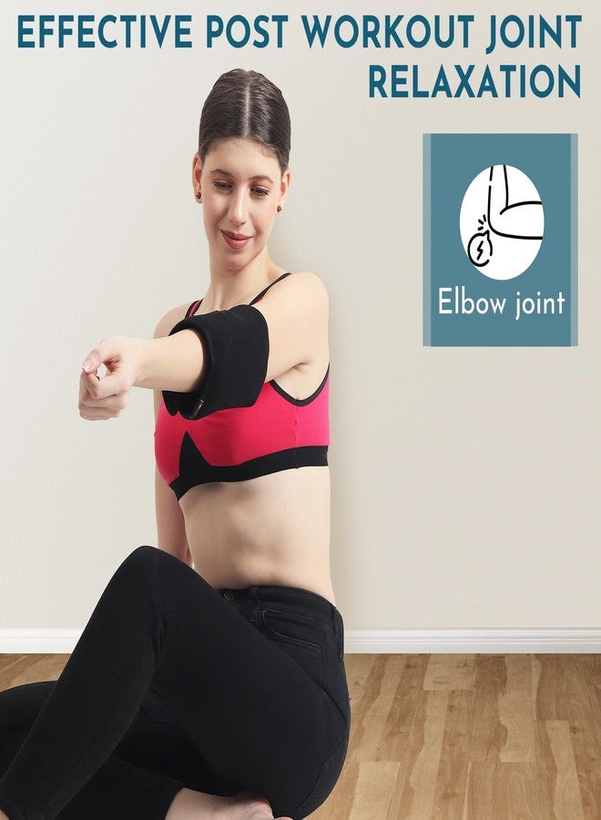 SandPuppy ElbowCool - كمادة ثلج قابلة لإعادة الاستخدام للمرفق لعلاج التهاب الأوتار ومرفق التنس، كمادة ثلج ضاغطة باردة تدوم طويلاً، لتخفيف الألم الناتج عن التهاب المفاصل والإصابات والتورم وذراع لاعبي الغولف. - Image 3