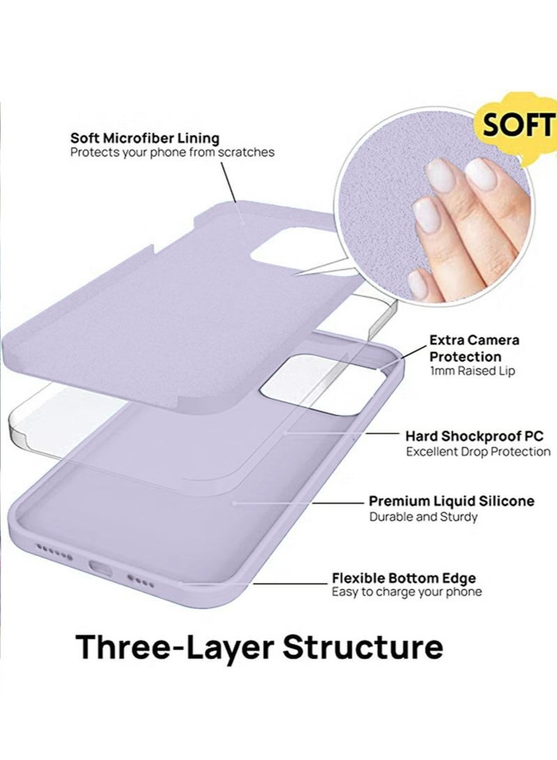 iPhone 14 pro Mobile Case Cover with Soft Liquid Silicone Protection Anti-Scratch Shockproof Accessories Slim Protective Back Cover with Comfortable Hold Touch Feeling and Anti-fingerprint - Image 3
