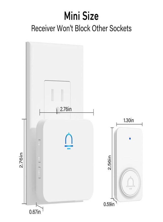 SECRUI Wireless Doorbell with 1000ft Range, Adjustable Volume, Waterproof Design, Hassle-Free Installation, 32 Melodies, White （1 Receiver+1 Button） - Image 5