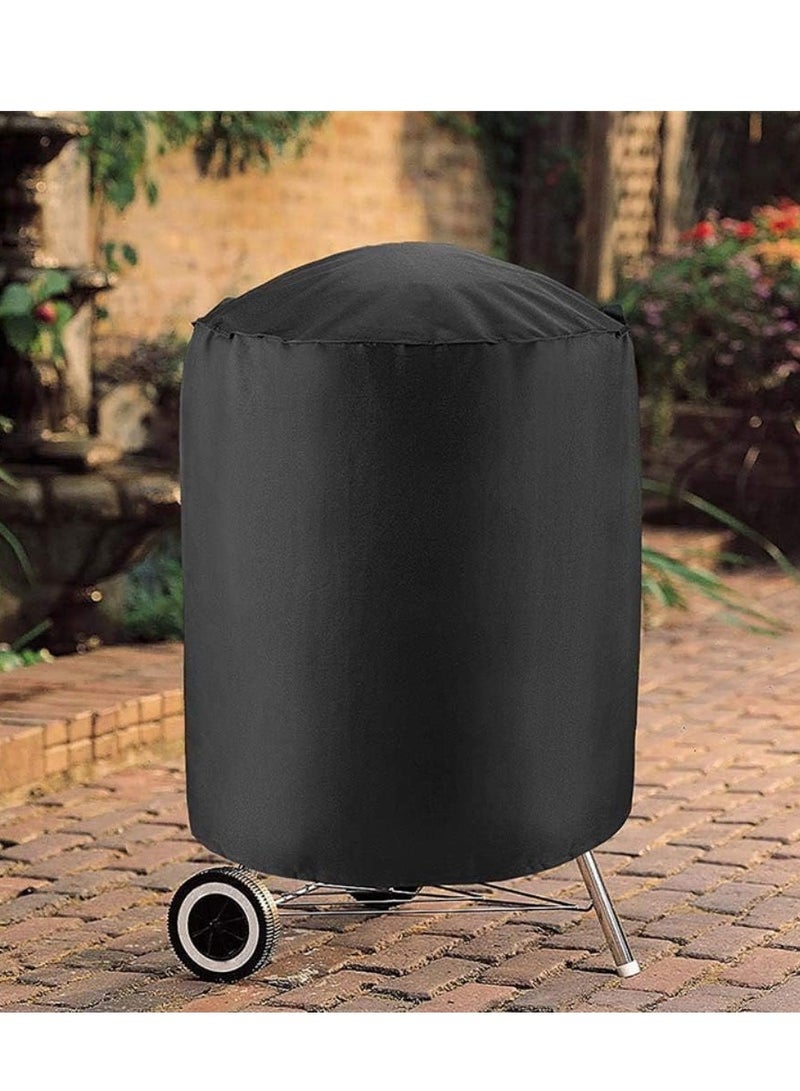 Meetion Waterproof BBQ Grill Barbeque Cover, Outdoor Rain Anti Dust Protector for Gas Charcoal Electric Barbecue,black,27.5x27.5inch - Image 5