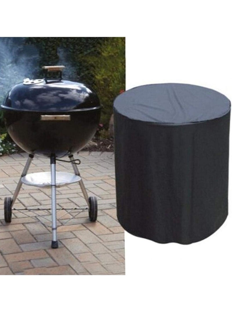 Meetion Waterproof BBQ Grill Barbeque Cover, Outdoor Rain Anti Dust Protector for Gas Charcoal Electric Barbecue,black,27.5x27.5inch - Image 4