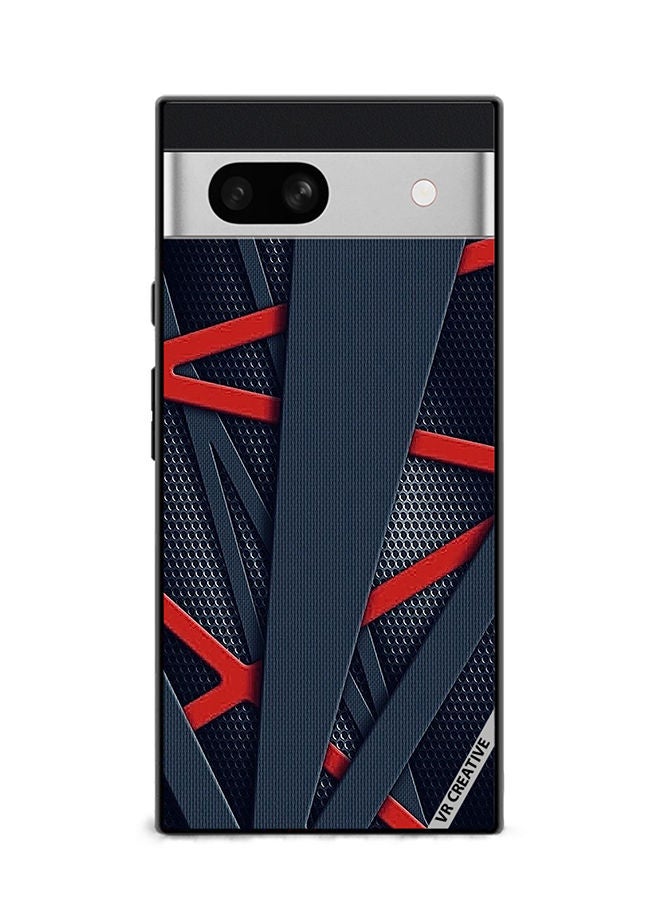 VR CREATIVE Protective Case Cover For Google Pixel 7a Abstract Design Multicolour - Image 1